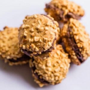 Mini rochè com flocos crocantes